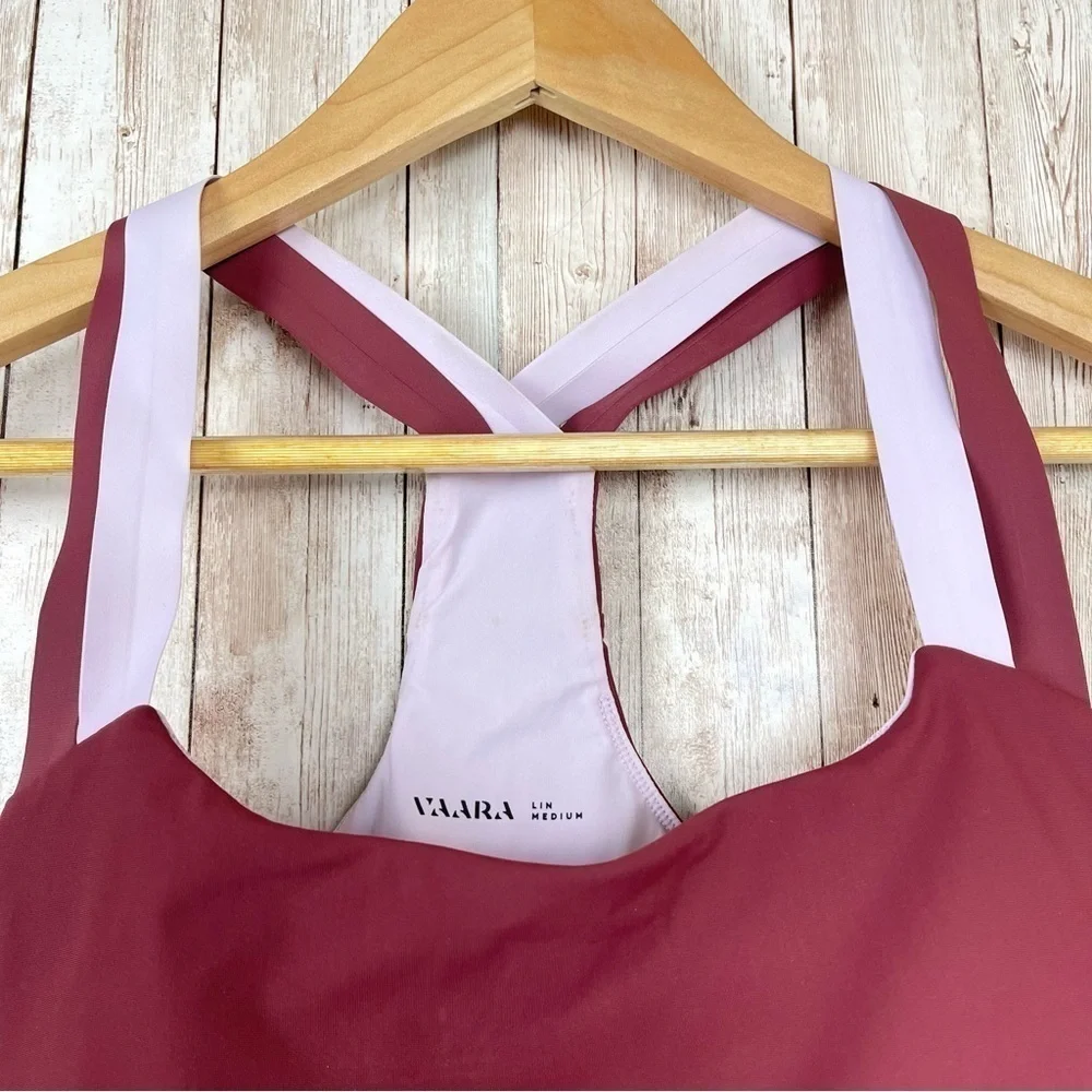 Vaara Wine Two Tone Sports Bra Size‎ Medium Women